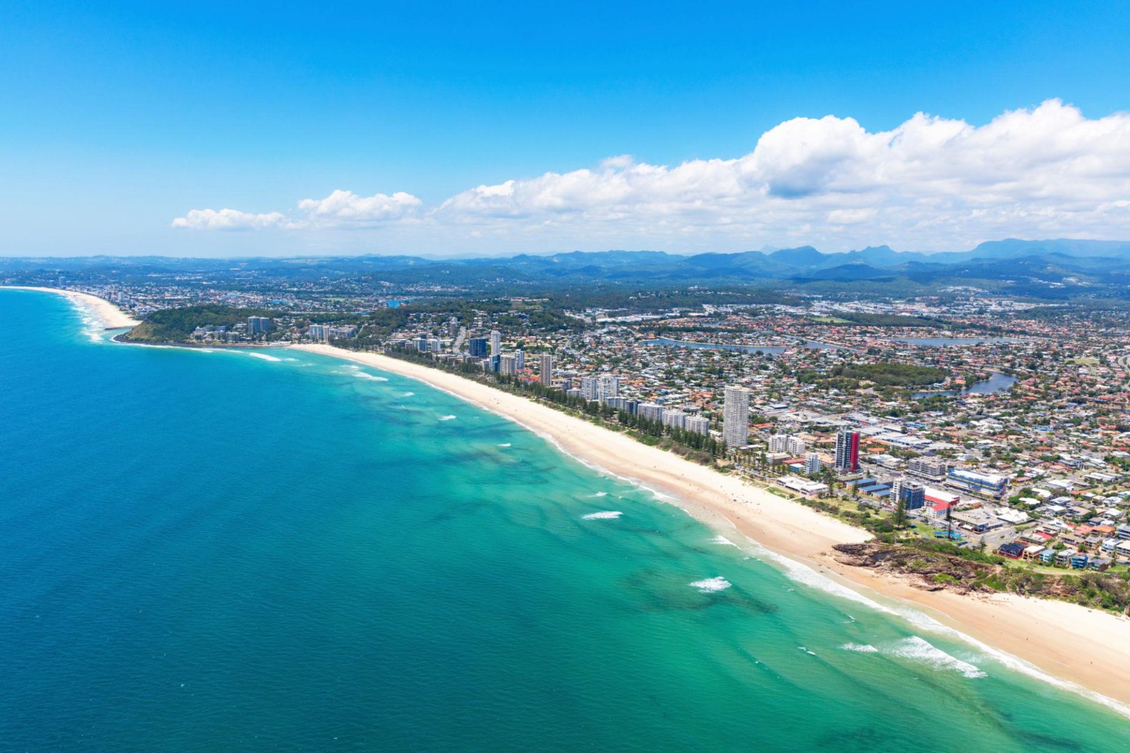 Gold Coast coastline and suburbs
